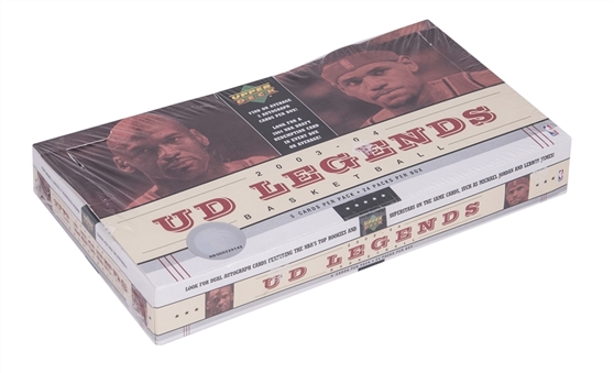 2003-04 Upper Deck "UD Legends" Basketball Trading Cards Sealed Box (24 Packs) – Possible LeBron James Rookie Cards!